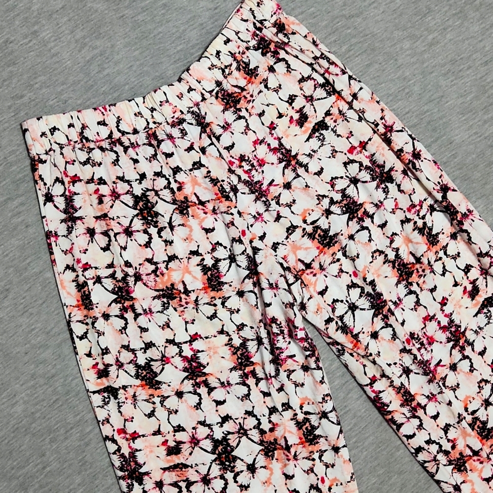 RARE❗️ Y2K BETHANY MOTA Butterfly Wide-Leg Palazzo Flowy Flare Summer Pants - Picture 6 of 10